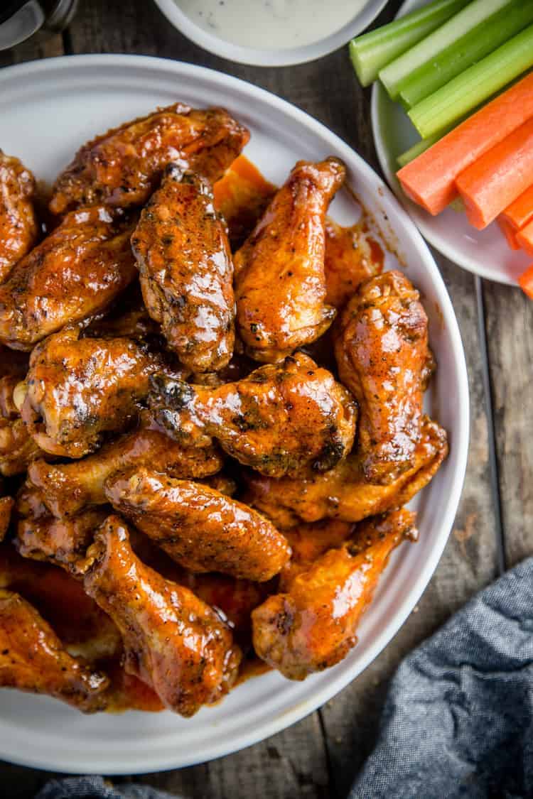 Smoked Buffalo Chicken Wings with Crispy Skin