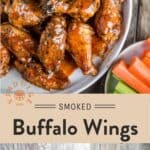 Smoked Buffalo Chicken Wings pin