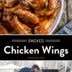 Smoked Buffalo Chicken Wings pin