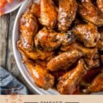 Smoked Buffalo Chicken Wings pin