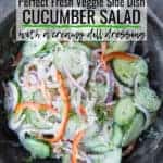 Fresh Cucumber Salad Recipe Pin Image