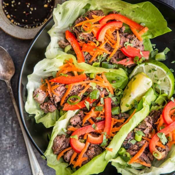 grilled steak lettuce wraps