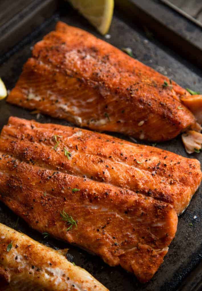 Smoked Trout on a pan