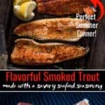 Smoked Trout Recipe Pin Image