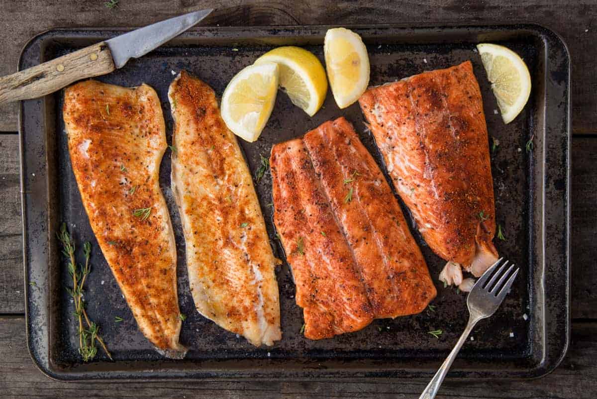 Smoked Trout with Seafood Seasoning