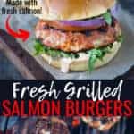 Fresh Salmon Burgers on the grill