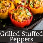 stuffed peppers on the grill