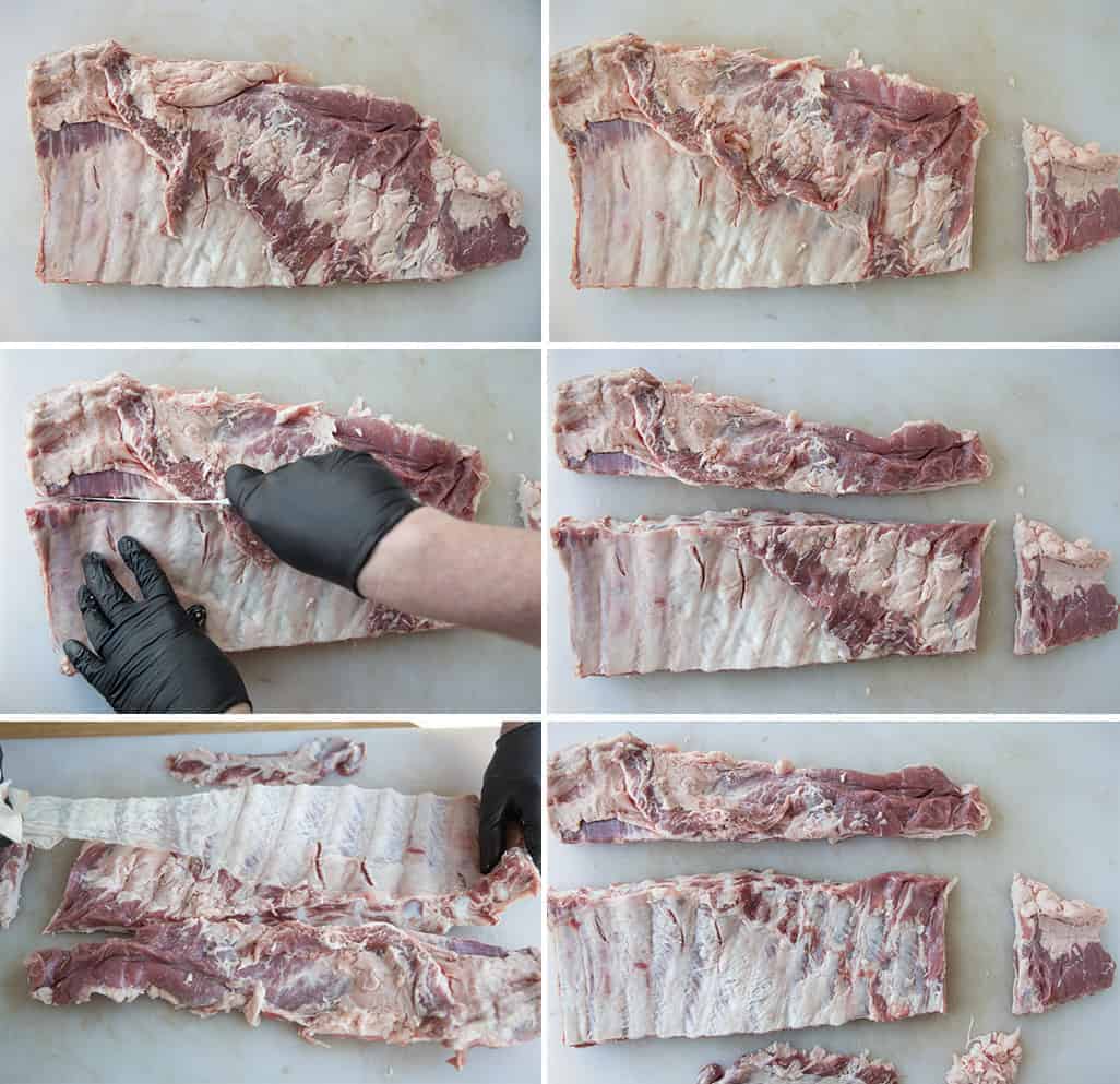 How to trim spare ribs into St Louis style pork ribs