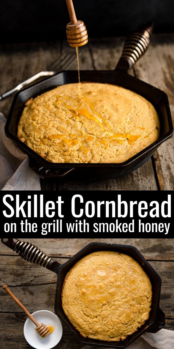 Skillet Cornbread with Smoked Honey (on the Grill) Vindulge