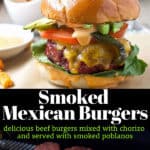 Smoked Mexican Burgers with Chorizo