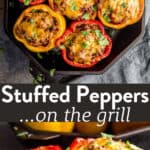 stuffed peppers on the grill