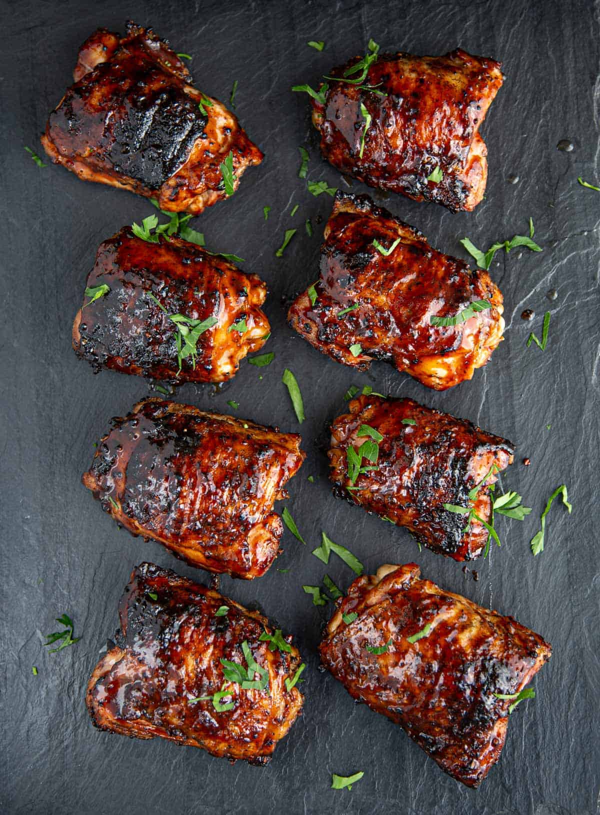 Grilled Chicken Thighs With BBQ Sauce Glaze