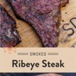Smoked Ribeye Steak Pinterest Pin