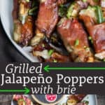 Prosciutto and brie Jalapeño poppers