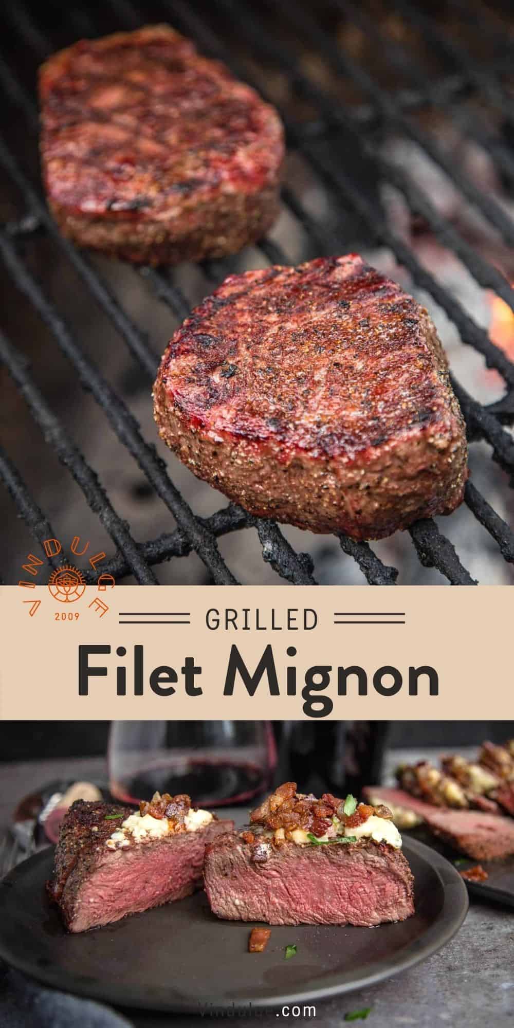 Perfectly Grilled Filet Mignon with Bacon and Blue Cheese Vindulge