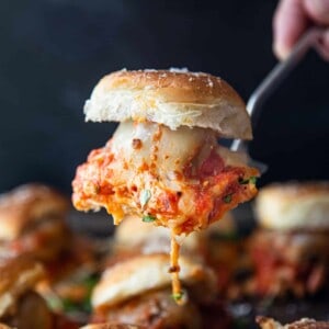 A single Italian Meatball Slider