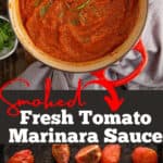 Smoked Marinara Pin image with text