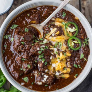 A bowl of Texas Chili