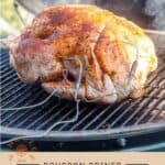 Borbon Brined Smoked Turkey Pinterest Pin with Text on light background