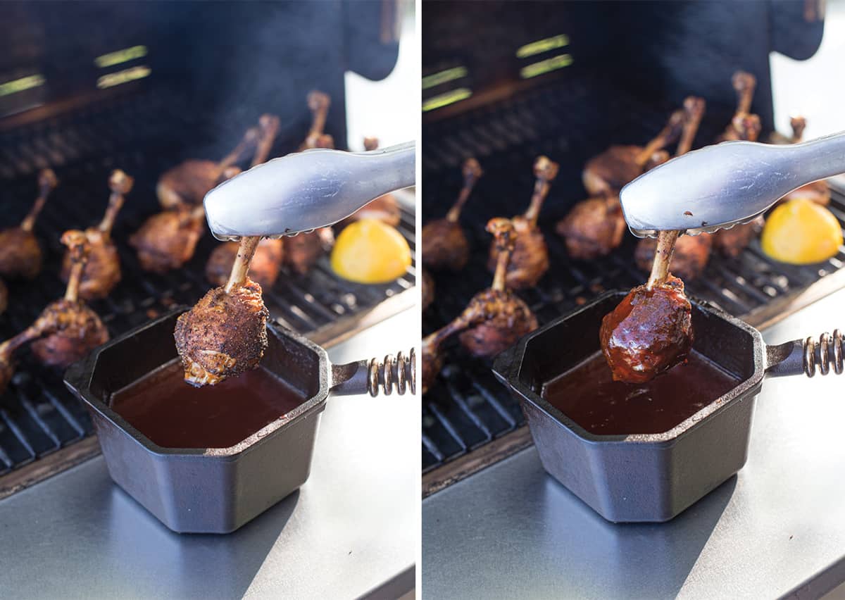 Glazing Chicken Lollipops