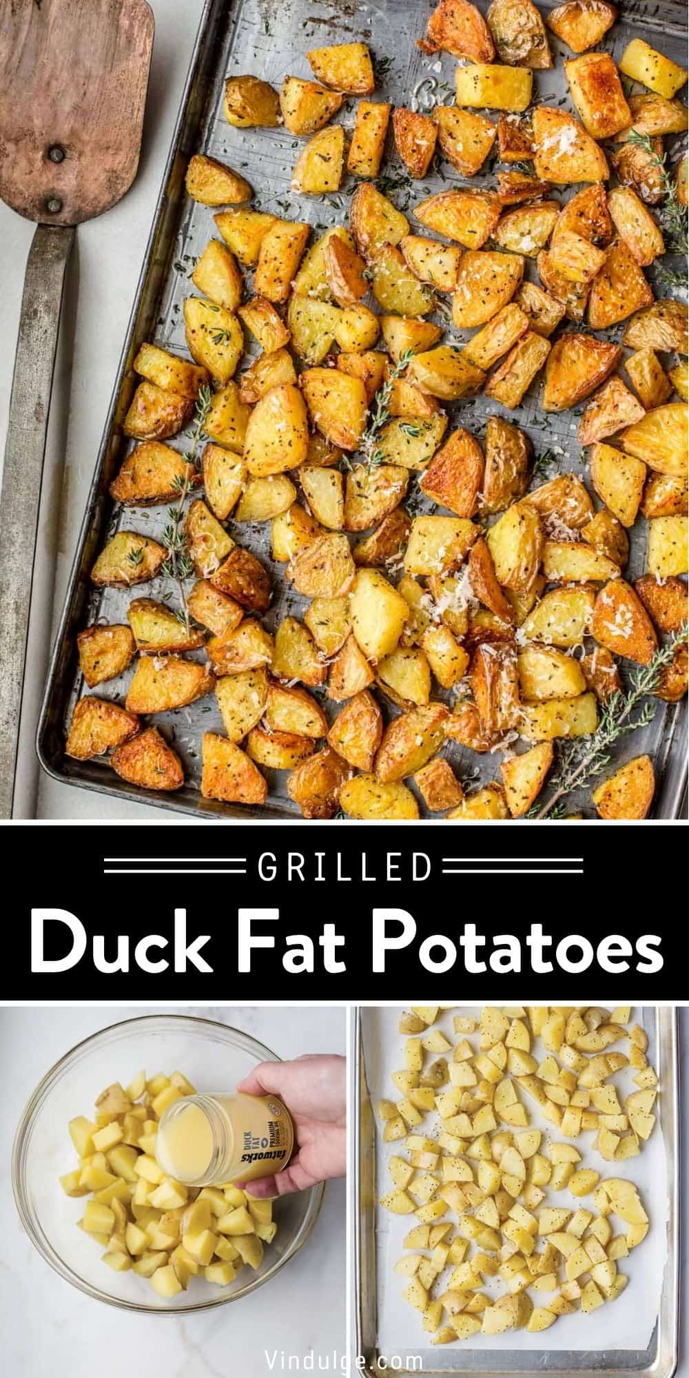 Duck Fat Potatoes with Parmesan and Thyme - Vindulge