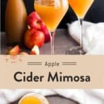 Apple Cider Mimosa Pinterest Pin text on light background