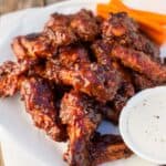 grilled chicken wings on a plate