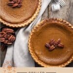 Grilled Pumpkin Pie Pinterest Pin on light Background