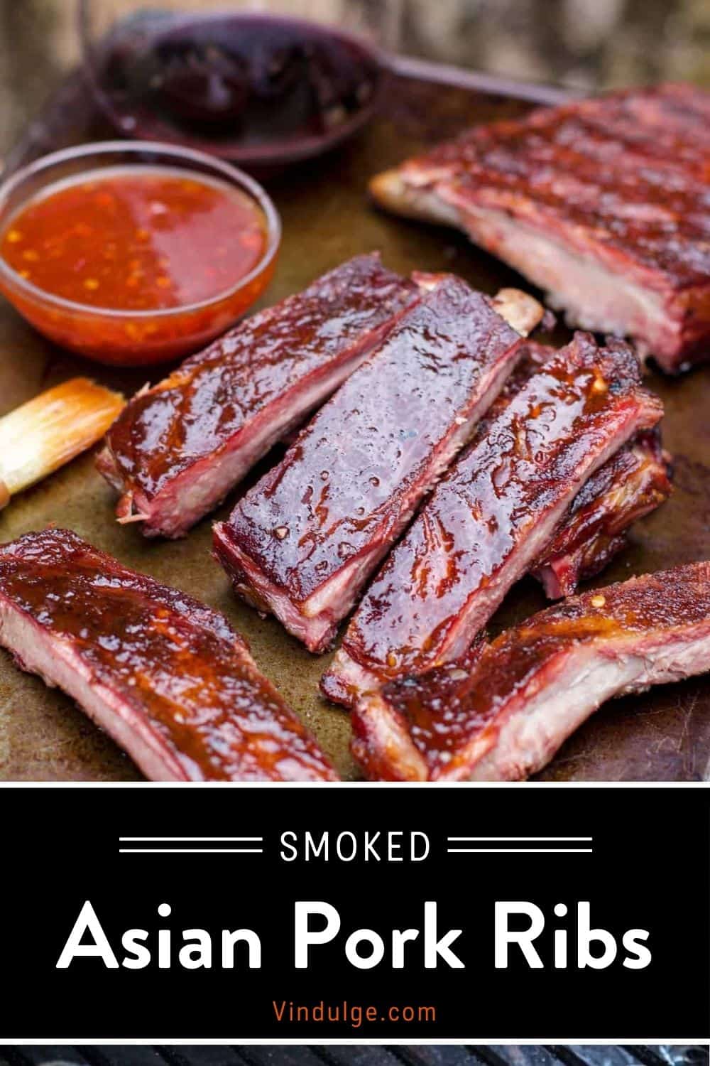 Smoked Pork Ribs with Chinese Five Spice Rub and Thai Chili Glaze