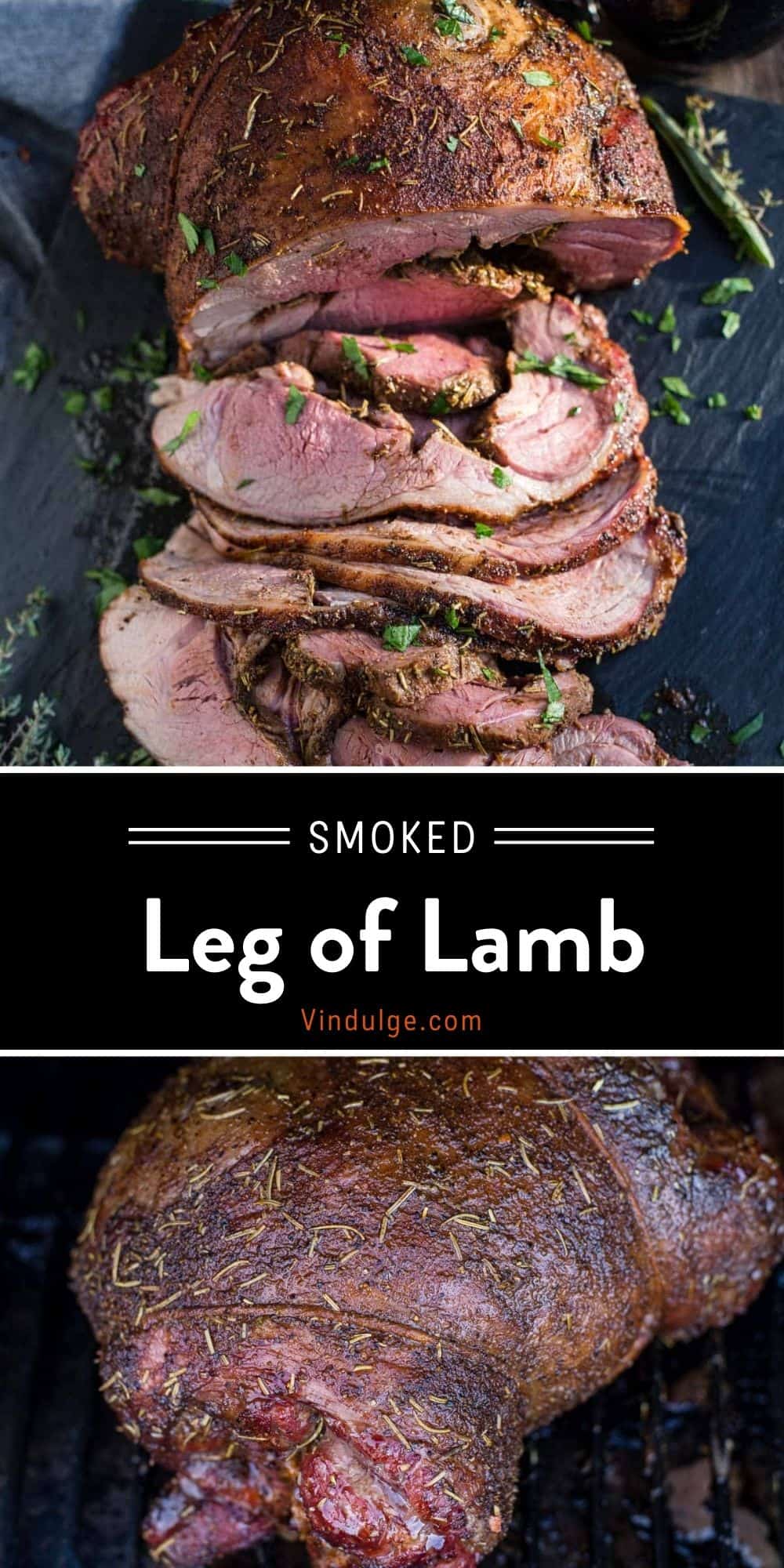 Smoked Boneless Leg of Lamb with Herb Rub - Vindulge