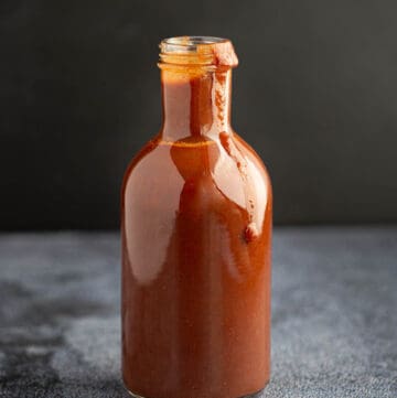 A bottle of Pinot Noir BBQ Sauce