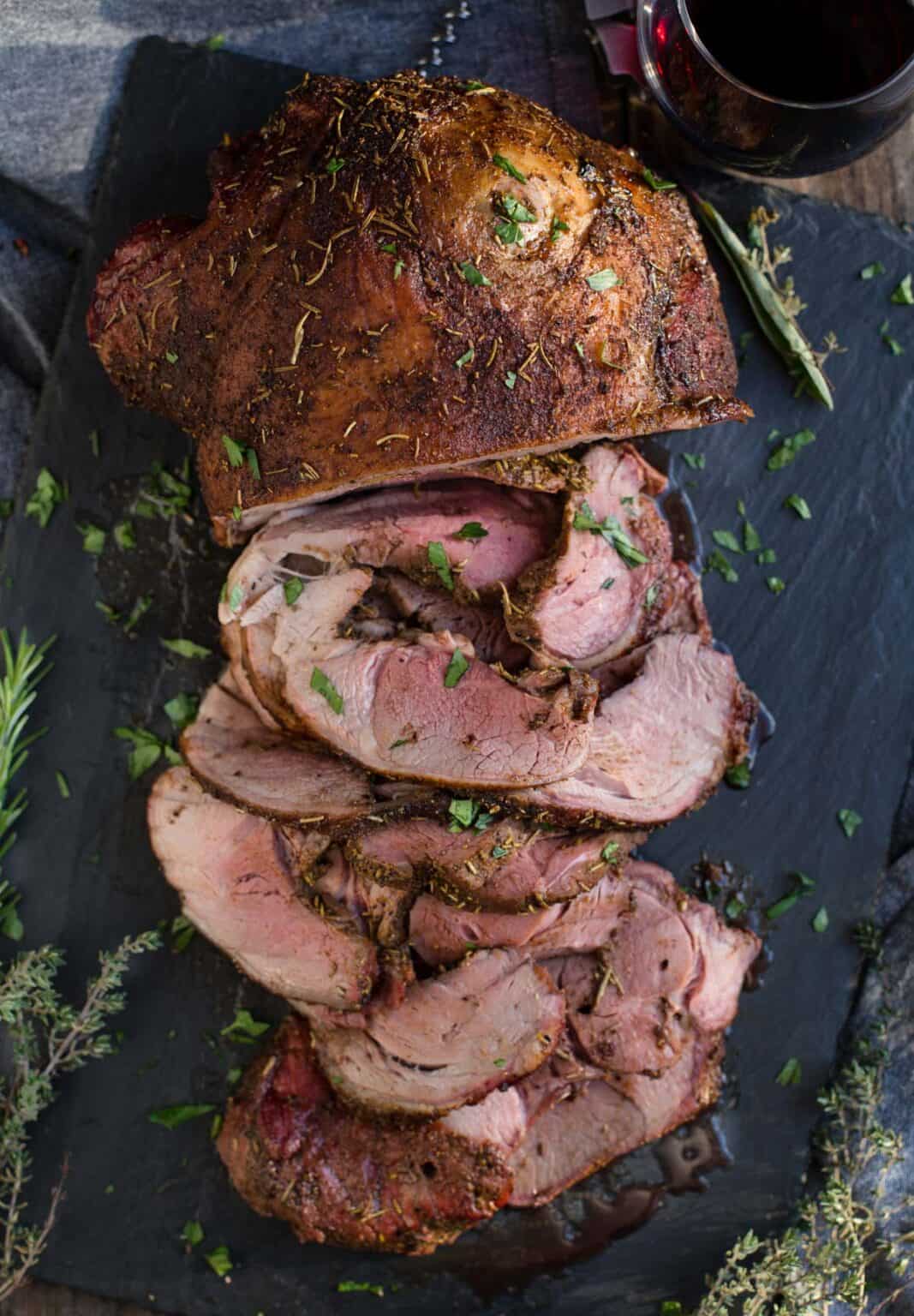 Smoked Boneless Leg of Lamb with Herb Rub Vindulge