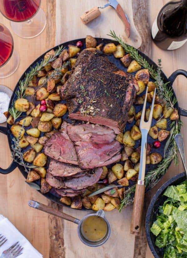 Bone In Smoked Leg of Lamb with Garlic Butter Sauce - Vindulge