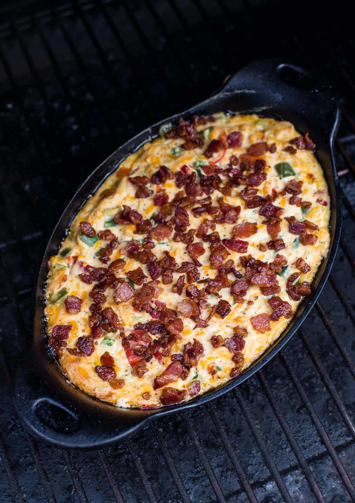 Jalapeño Popper Dip on the MAK grill