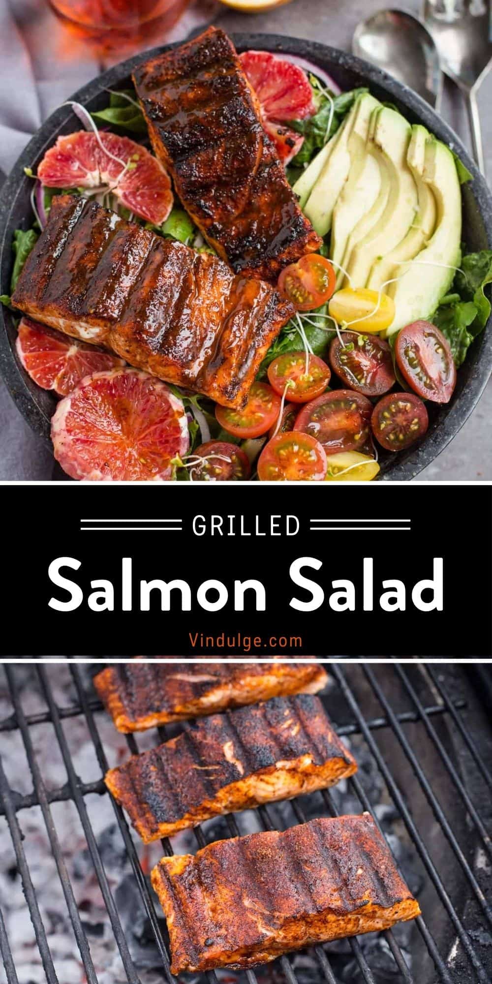 Grilled Salmon Salad Recipe with Citrus Vinaigrette - Vindulge