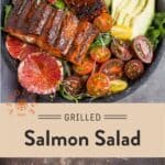 Grilled Salmon Salad Pinterest Pin