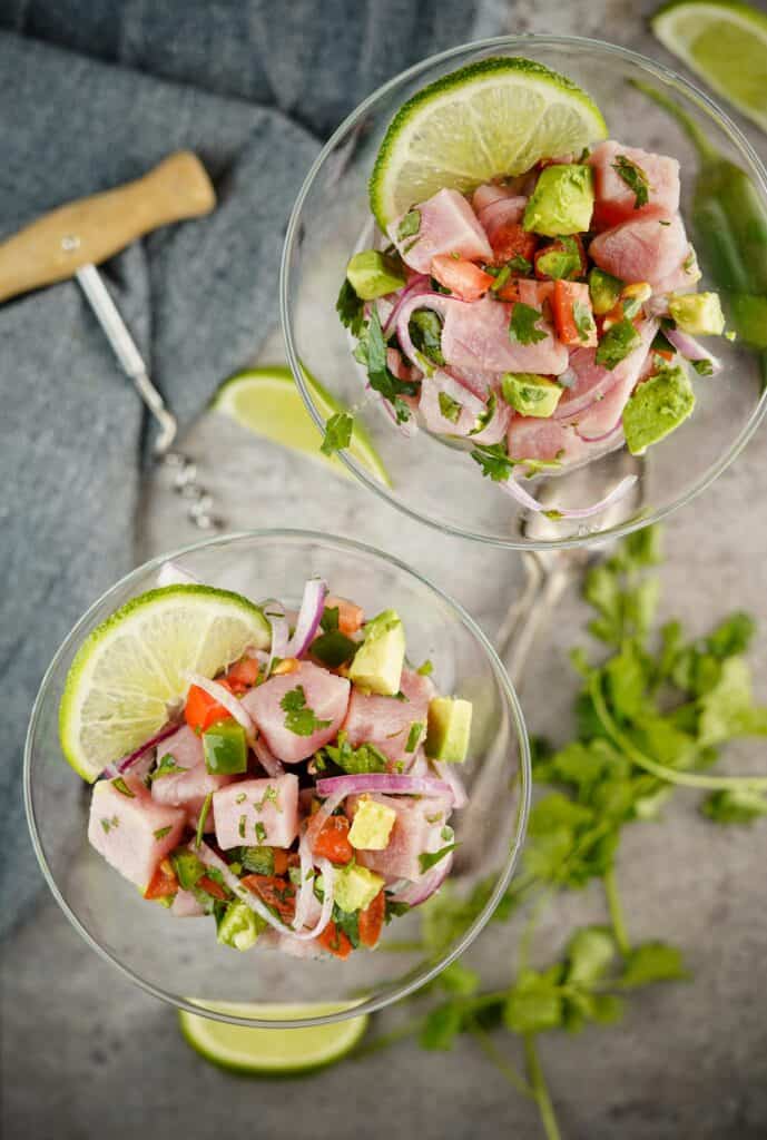 Ahi Tuna Ceviche and Wines to Pair Vindulge