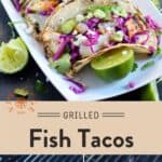 Grilled Fish Taco pinterest Pin