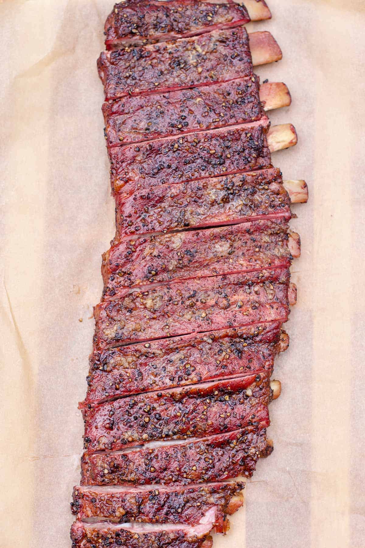 3 2 1 Smoked Ribs with no sauce (just salt and pepper)