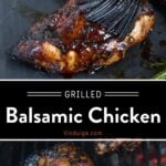 Grilled Balsamic Glazed Chicken Pinterest Pin