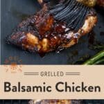 Grilled Balsamic Glazed Chicken Pinterest Pin