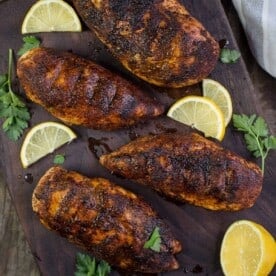 blackened seasoned chicken breasts