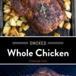 Whole Smoked Chicken Pinterest Pin