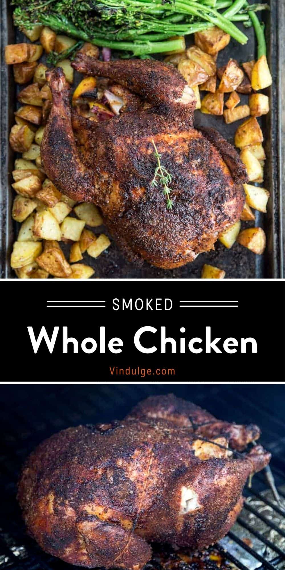 Whole Smoked Chicken Pinterest Pin