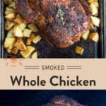 Whole Smoked Chicken Pinterest Pin