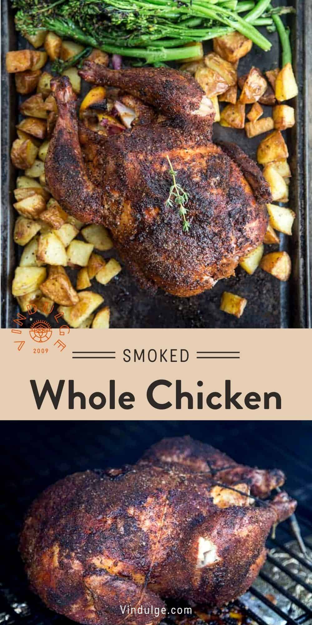 Whole Smoked Chicken Pinterest Pin
