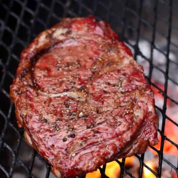 Reverse Seared Ribeye on the grill