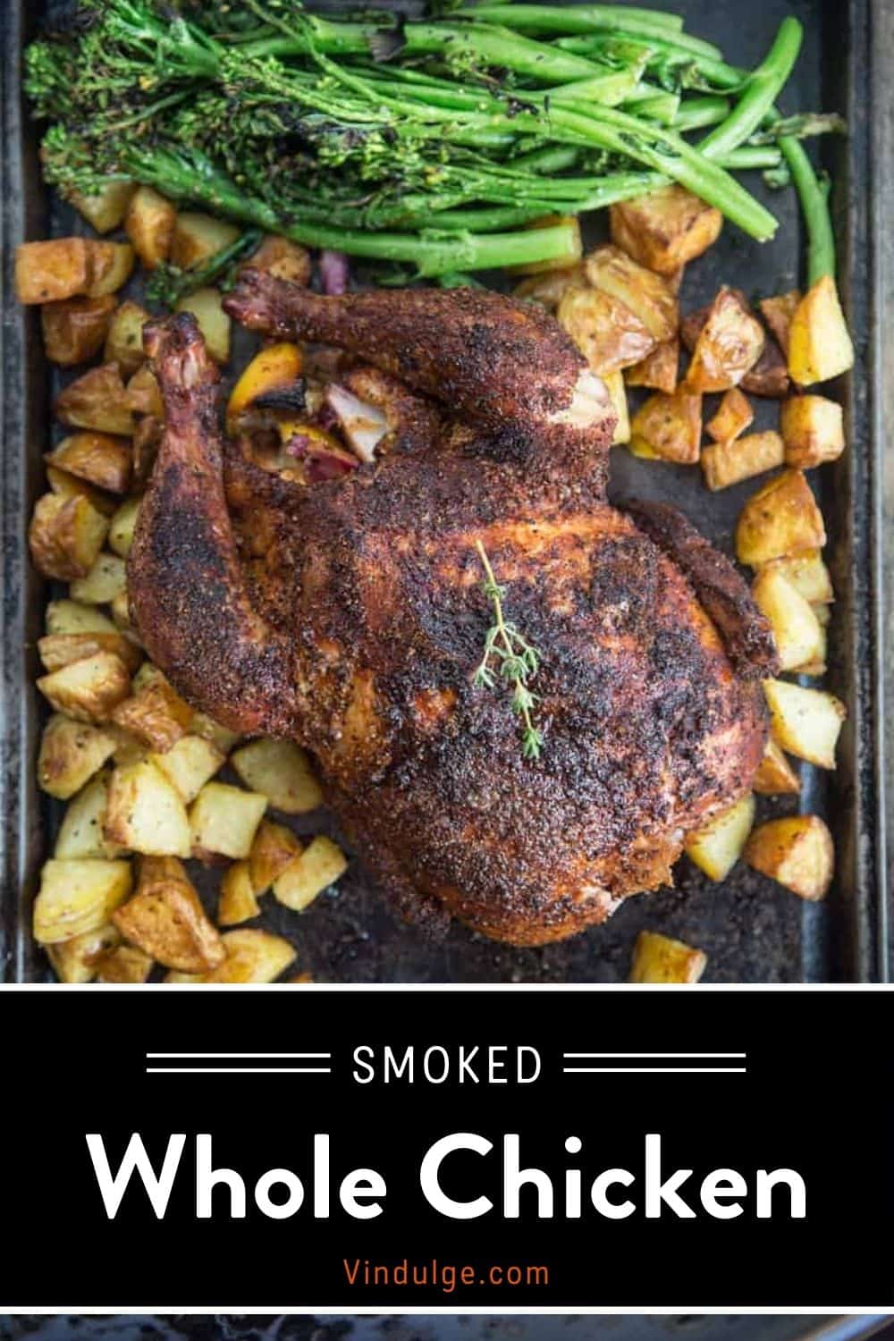 Whole Smoked Chicken Pinterest Pin