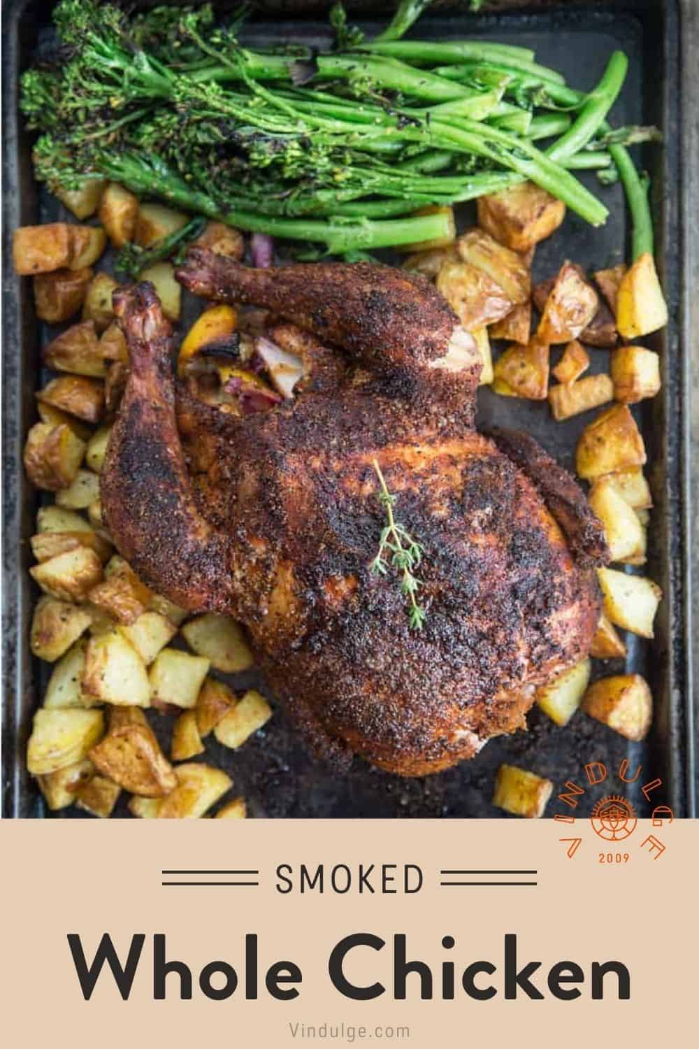 Whole Smoked Chicken Pinterest Pin