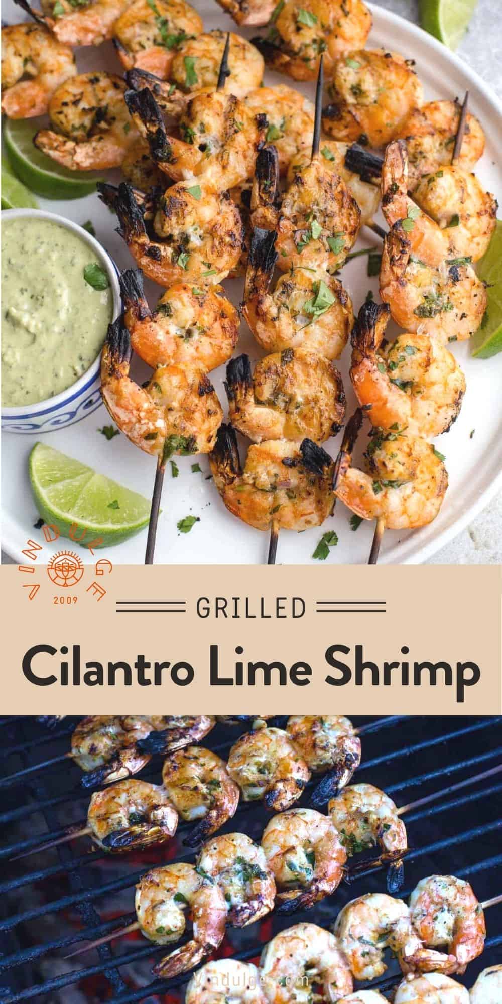 Grilled Cilantro Lime Shrimp with Avocado Crema - Vindulge
